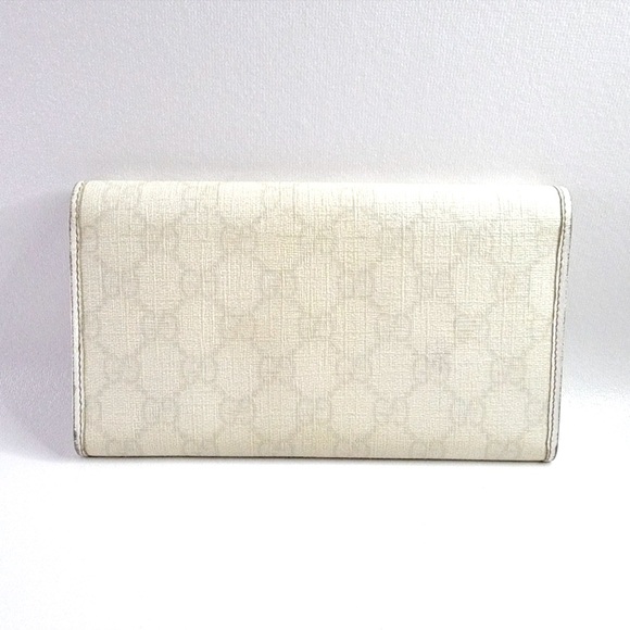 Low start🔥Authentic GUCCI GG Logo Heart PVC Leather Long Wallet - Picture 10 of 10
